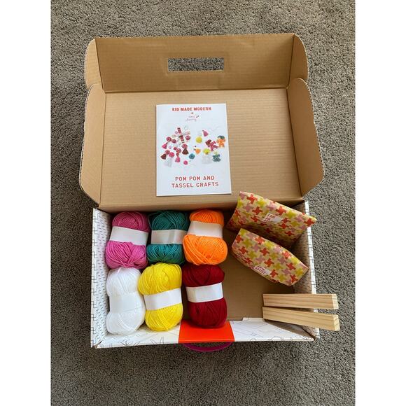 Kid Made Modern Craft Kit- Pom Pom and Tassel Crafts - Picture 1 of 6